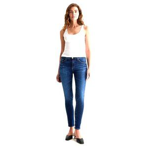 Size 28R AG Adriano Goldschmied‎ Legging Ankle Super Skinny Jeans Raw Split Hems